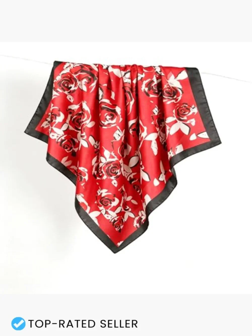 Silk Feel Square Head Scarf 27.5 Inch Versatile Hair Neck Scarf Bandana Wrap